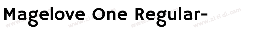 Magelove One Regular字体转换